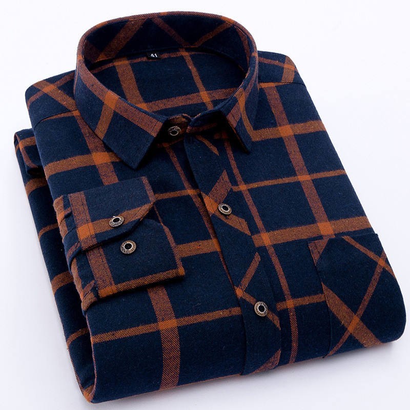 High Fashion Clothing Men Warm Long Sleeve Shirts Men Mens Clothing Winter